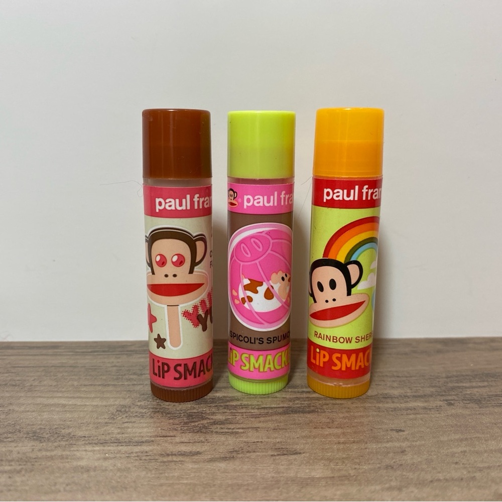 Paul Frank Lip Smackers Lip Balms Rainbow Sherbet Chocolate Fudge Spumoni